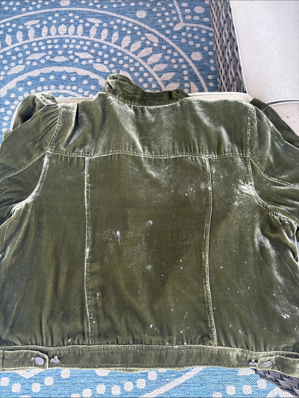 Sundance Olive Velvet Button-Front Shirt Jacket - Picture 4 of 5